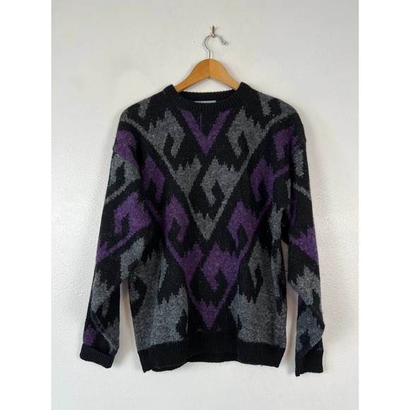 Le Tigre Sweaters - Vintage 80's Sparkly Geometric Sweater size M